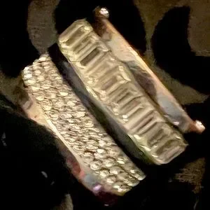 Michael Kors Jewelry Michael Kors Silver Black Barrel Ring